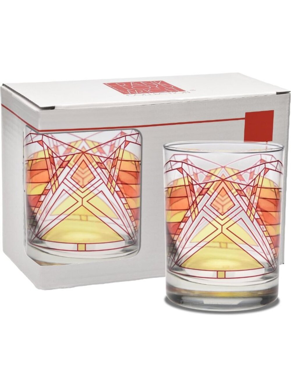 Elegant Double Old Fashioned Glasses Set of 2 - 14oz Gift Boxed, Butterfly